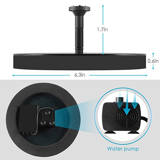 Solar Fountain Outdoor Garden Classic Round