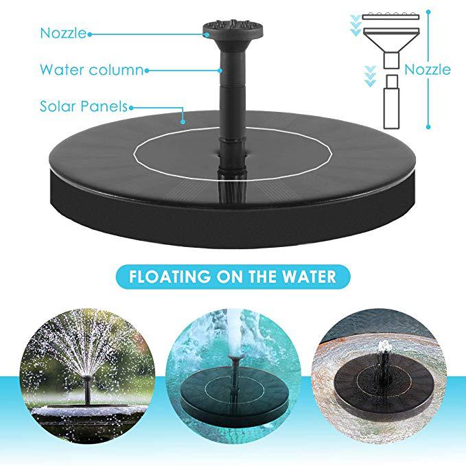 Solar Fountain Outdoor Garden Classic Round