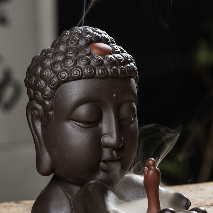 Incense Burner Buddha head Maitreya