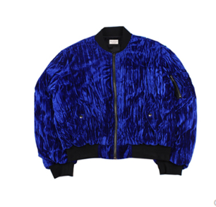 Set of blue velvet jacket couple youth jacket