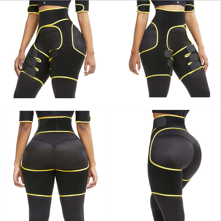 Adjustable sports belt with one-piece leg straps