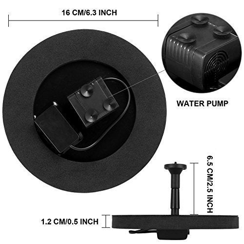 Solar Fountain Outdoor Garden Classic Round