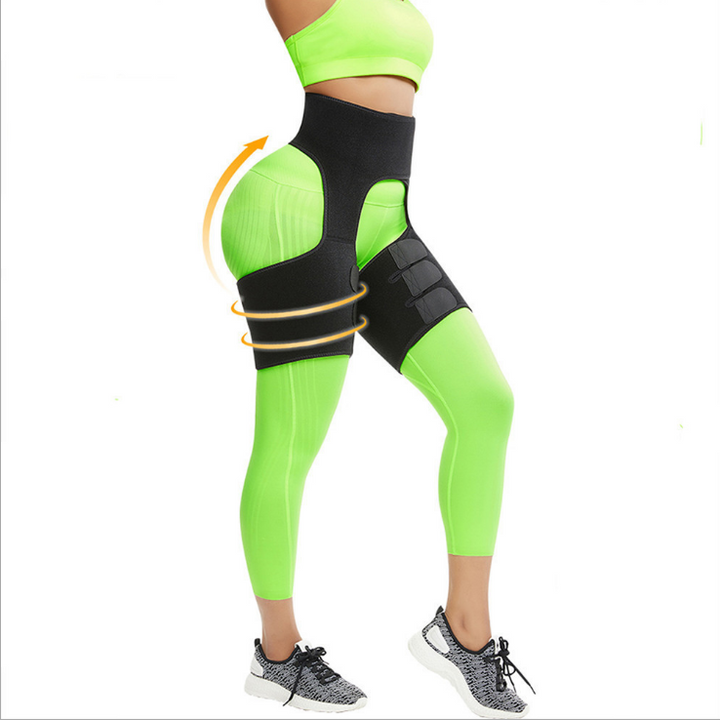 Adjustable sports belt with one-piece leg straps