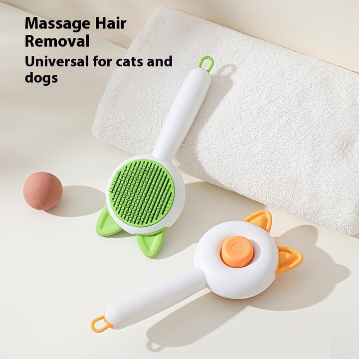 Pet hair removal brush