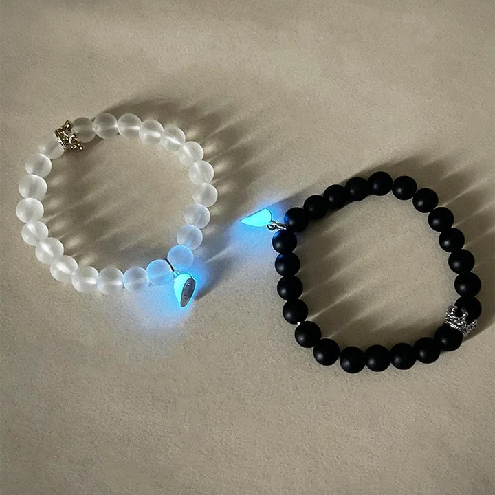 Luminous Heart Bracelet Glow In The Dark Couple Bracelet For Lover Men Women Fluorescent Gift