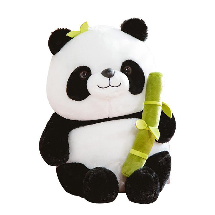 Simulated Bamboo Tube Flower Panda Pillow