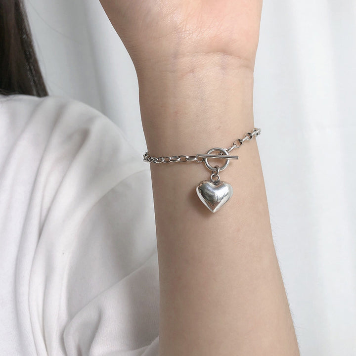 Peach Heart Personality Fashion Heart Bracelet