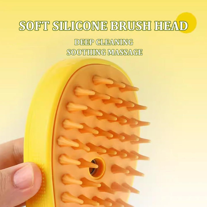 Steam brush for cats, dogs and cats