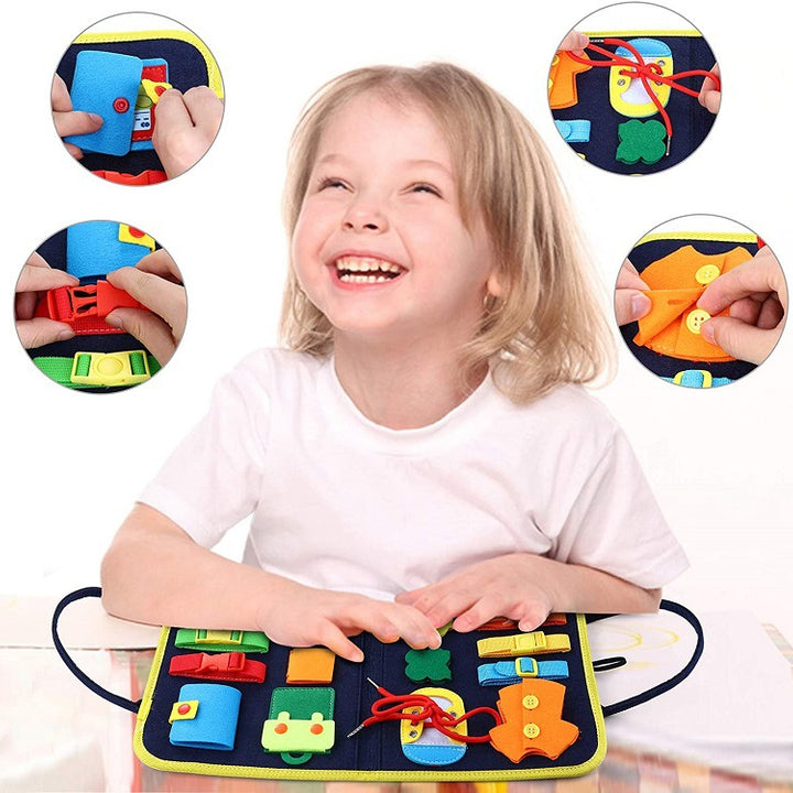 New Busy Book Children's Busy Board Dressing And Buttoning Learning Baby Early Education Preschool Sensory Learning Toy