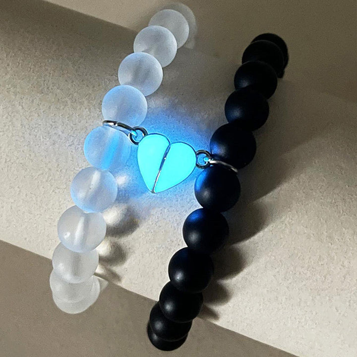 Luminous Heart Bracelet Glow In The Dark Couple Bracelet For Lover Men Women Fluorescent Gift