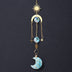 Natural Crystal Sun Catcher Moon Wind Chimes Pendant