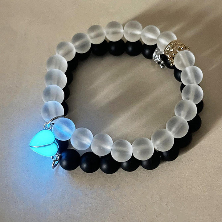 Luminous Heart Bracelet Glow In The Dark Couple Bracelet For Lover Men Women Fluorescent Gift