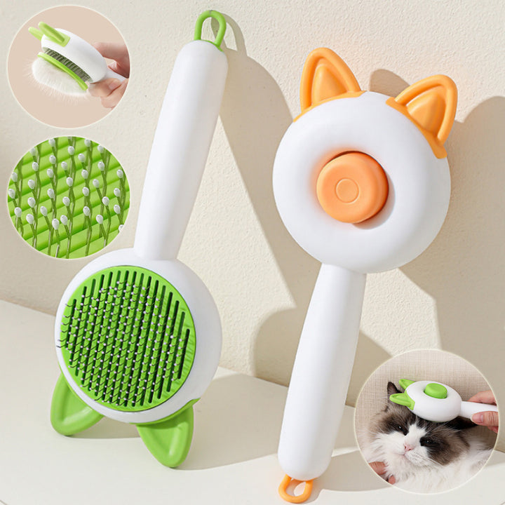 Pet hair removal brush