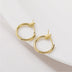 Gold-plated Color Retention Round Ring Earrings