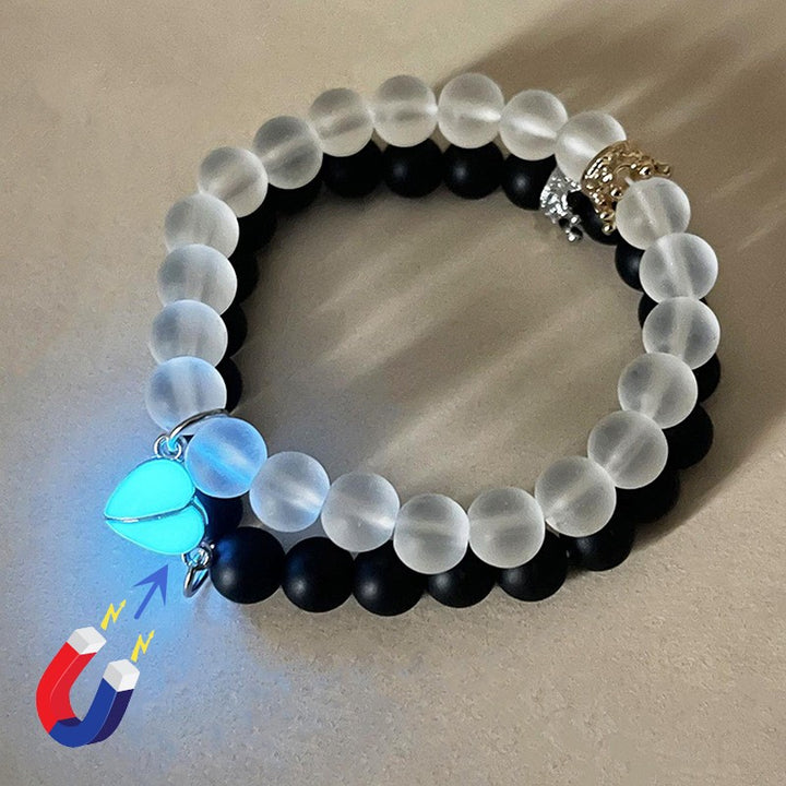 Luminous Heart Bracelet Glow In The Dark Couple Bracelet For Lover Men Women Fluorescent Gift